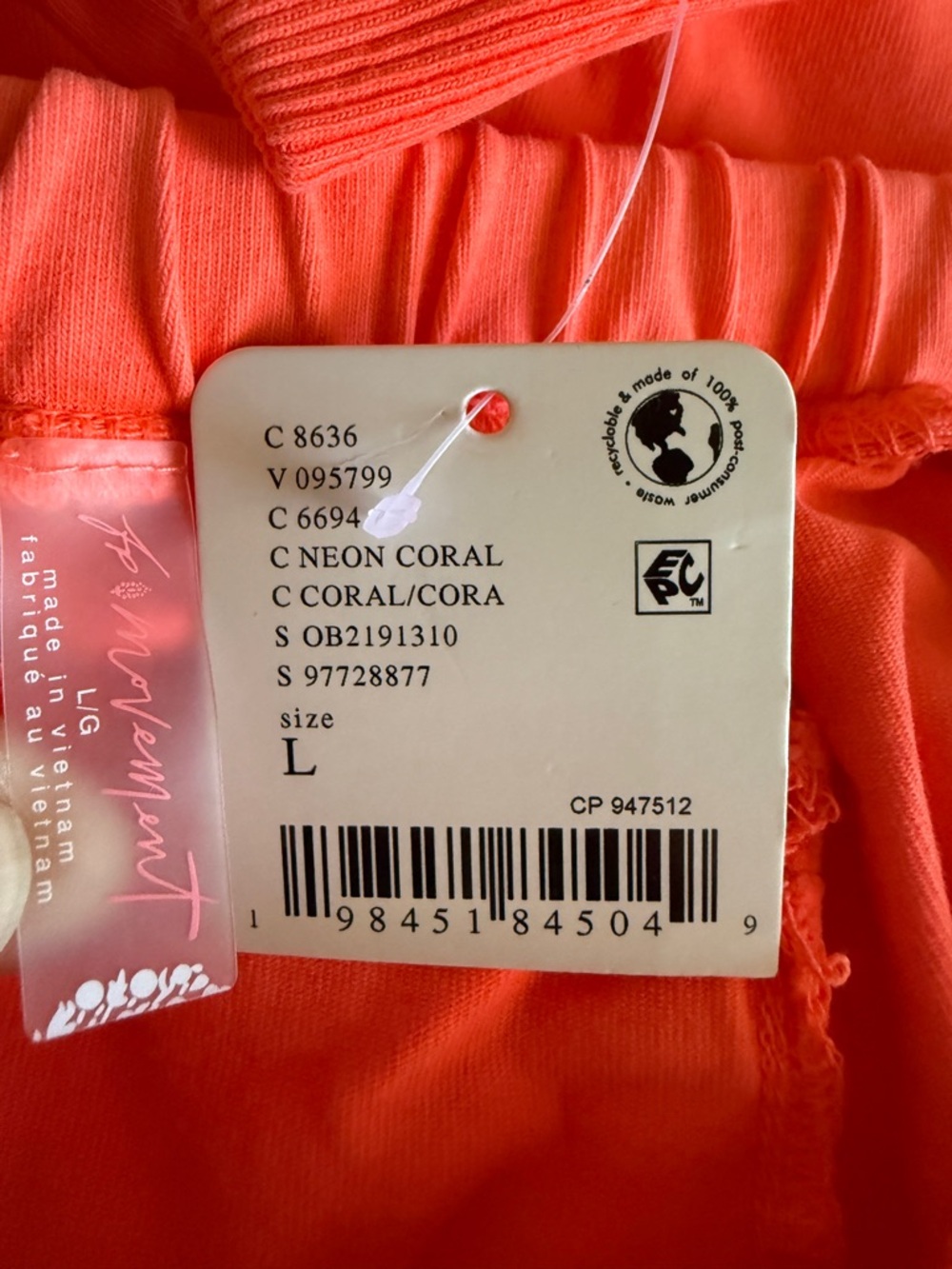 Free People FP Movement Hot Shot Easy SET Large NWT - Picture 3 of 10